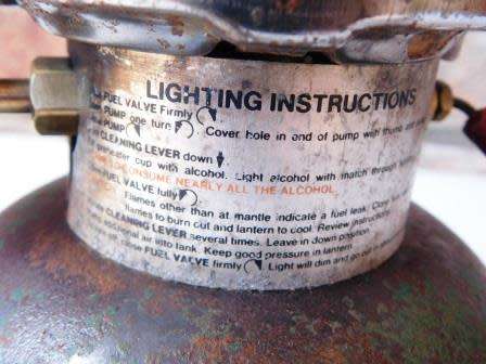 COLEMAN 201 PARAFFIN LAMP