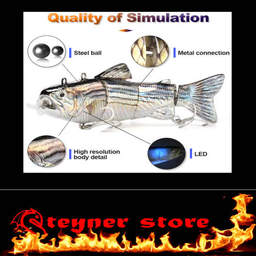 Electronic Automatic swimming lure, rattle, LED lure