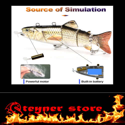 Electronic Automatic swimming lure, rattle, LED lure