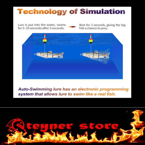 Electronic Automatic swimming lure, rattle, LED lure