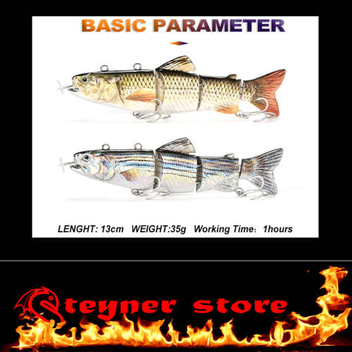 Electronic Automatic swimming lure, rattle, LED lure