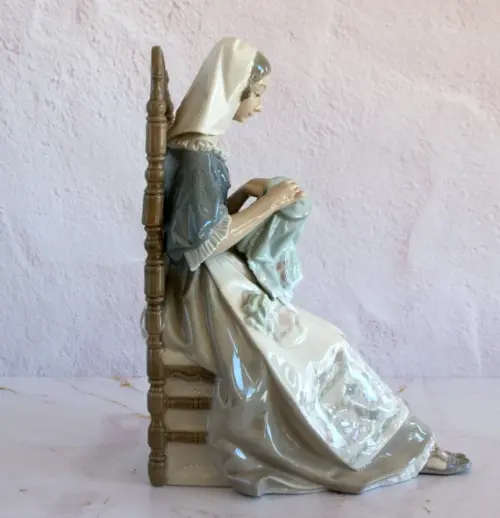 Retired Lladro `Embroidery Lady`