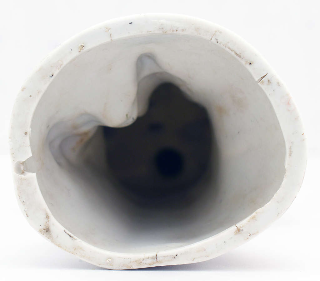 30s romantic Pierrot figurine holding a mandolin