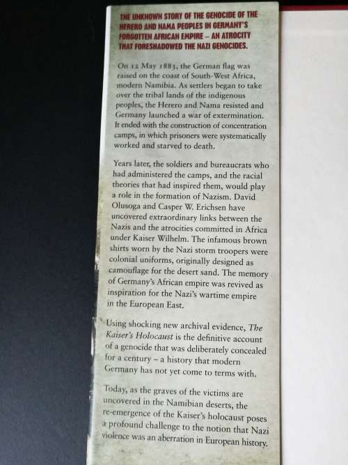 The Kaiser's Holocaust: Germany's Forgotten Genocide and The Colonial Roots of Nazism by D.Olusoga