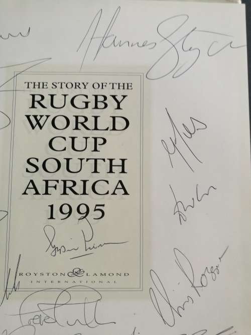 The Story of the Rugby World Cup 1995 """SIGNED BY THE 1995 SPRINGBOK TEAM"""