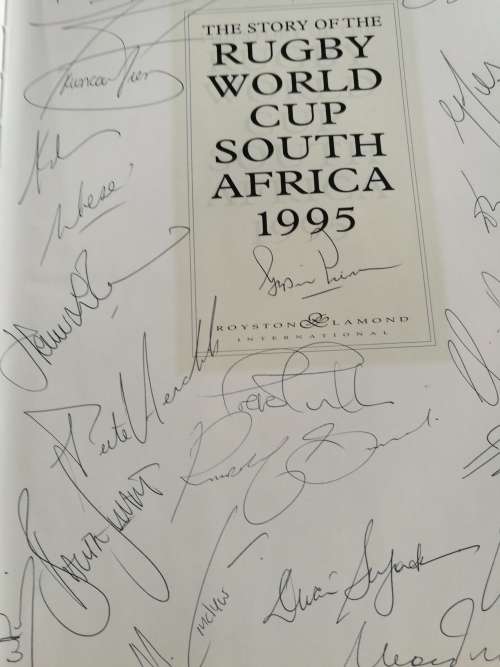 The Story of the Rugby World Cup 1995 """SIGNED BY THE 1995 SPRINGBOK TEAM"""