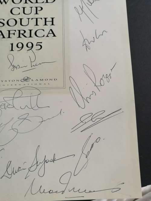 The Story of the Rugby World Cup 1995 """SIGNED BY THE 1995 SPRINGBOK TEAM"""