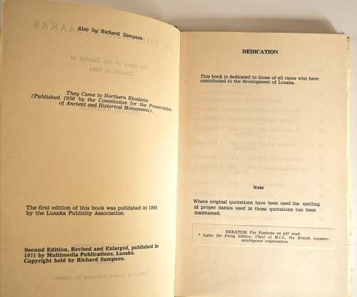 So This Was Lusaakas by Richard by Richard Sampson