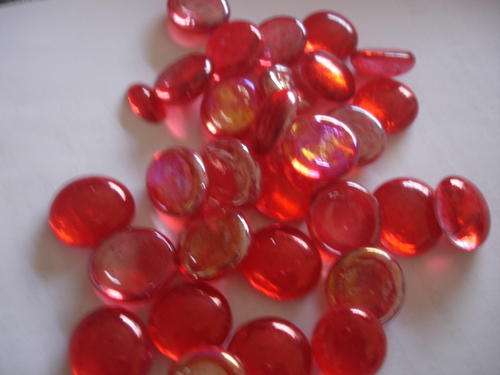 Red  Glass Pebbles(12)