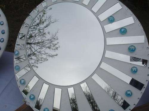 Offcentre RADIAL Mirror - approx 42cm -  NEW