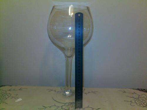 33cm tall Wine Glass - Message on glass to bridal couple