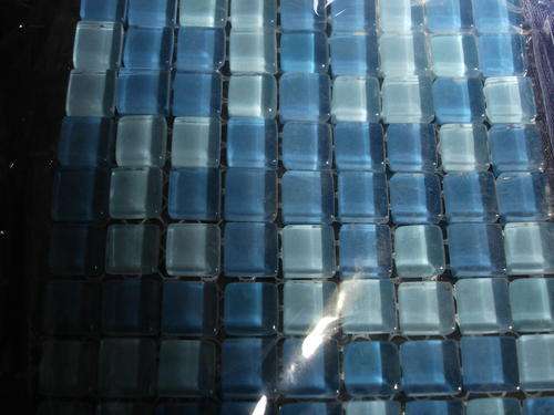 Blue  glass tiles - (10mmx10mm) 81 tiles