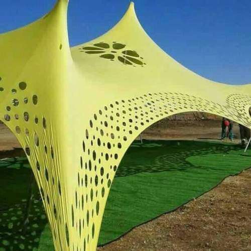 4 Way Stretch Polyester Decor Tent - Non Waterproof - 5mx5m - Design, Poles + Binding Optional