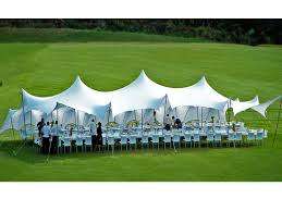 4 Way Stretch Polyester Decor Tents - Non Waterproof - No Poles - 7m x 12m - With Design
