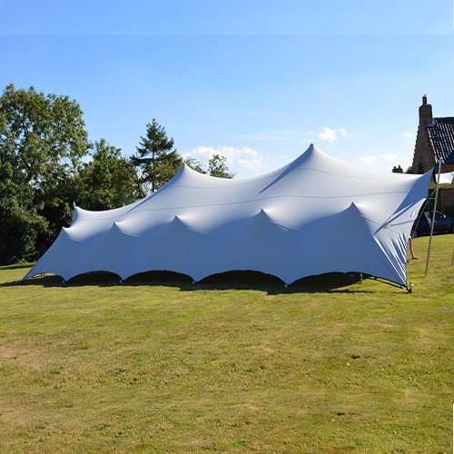 100% Water Proof Stretch Polyester Decor Tent - No Poles - 7m x 12m - With Design if Required