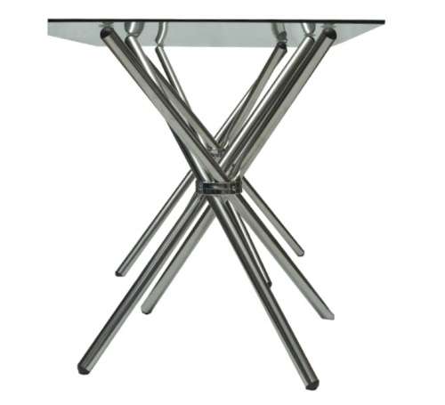 Rectangle Glass Top Clear Table - 160cm x 80cm