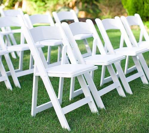 Brand New ADULT WIMBLEDON FOLDING CHAIRS - WHITE