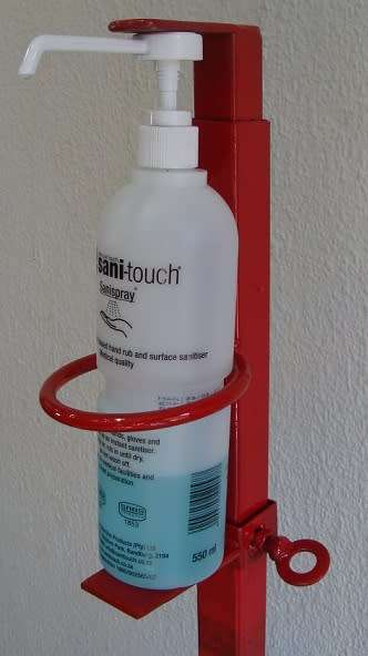 Custom Made Heavy Duty Foot Operated Self Standing Sanitizer Stand - STICKERS INCLUDED