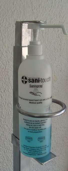 Custom Made Heavy Duty Foot Operated Self Standing Sanitizer Stand - STICKERS INCLUDED