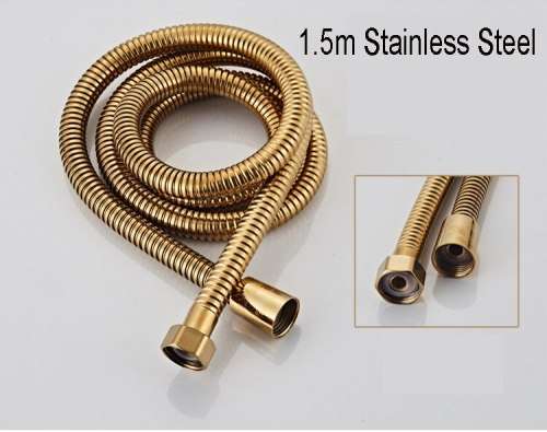 Brand New Complete All In One Gold & Chrome Fixed Shower Kit with Handheld Shower Head