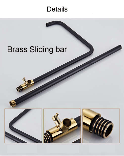 Brand New Complete All In One Gold & Chrome Fixed Shower Kit with Handheld Shower Head