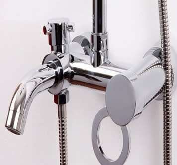 Brand New Complete All In One Silver Shower System with Handheld Shower Head and Tap
