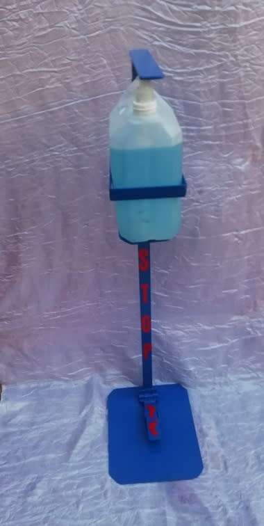 Custom Made Heavy Duty Foot Operated Self Standing Sanitizer Stand ***For 5LT BOTTLE***