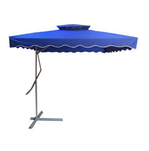 Retractable 2.2m×2.2m Steel Base Iron Outdoor Umbrella - 10 Colors Available