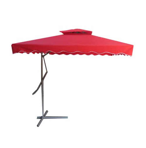 Retractable 2.2m×2.2m Steel Base Iron Outdoor Umbrella - 10 Colors Available