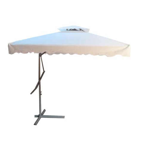 Retractable 2.2m×2.2m Steel Base Iron Outdoor Umbrella - 10 Colors Available