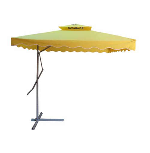 Retractable 2.2m×2.2m Steel Base Iron Outdoor Umbrella - 10 Colors Available