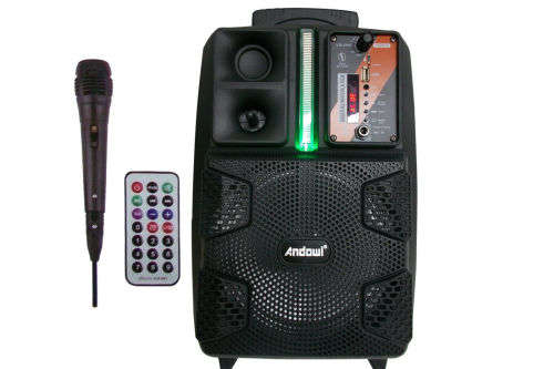 Portable Bluetooth Acoustic Speaker - Karaoke - USB - Led 2000W
