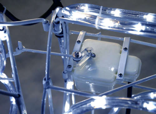 1.2m Animated Standing Reindeer with Moving Head White Lights