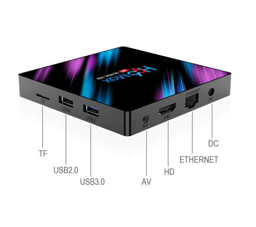 H96 Max Android 10.0 TV Box RK3318 - Including 800+ live TV channels in 9 categories