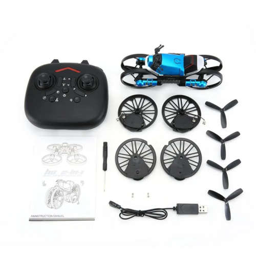 2-in-1 Transforming Motorcycle and 2.4G RC Quadcopter Drone