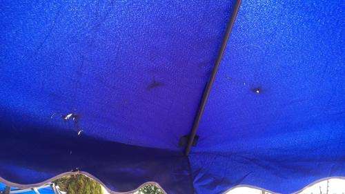 Retractable 2.2m×2.2m Steel Base Iron Outdoor Umbrella - Display Unit