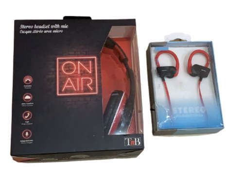 TnB Headset with Mic + Ezra Wireless Over Ear Headphones