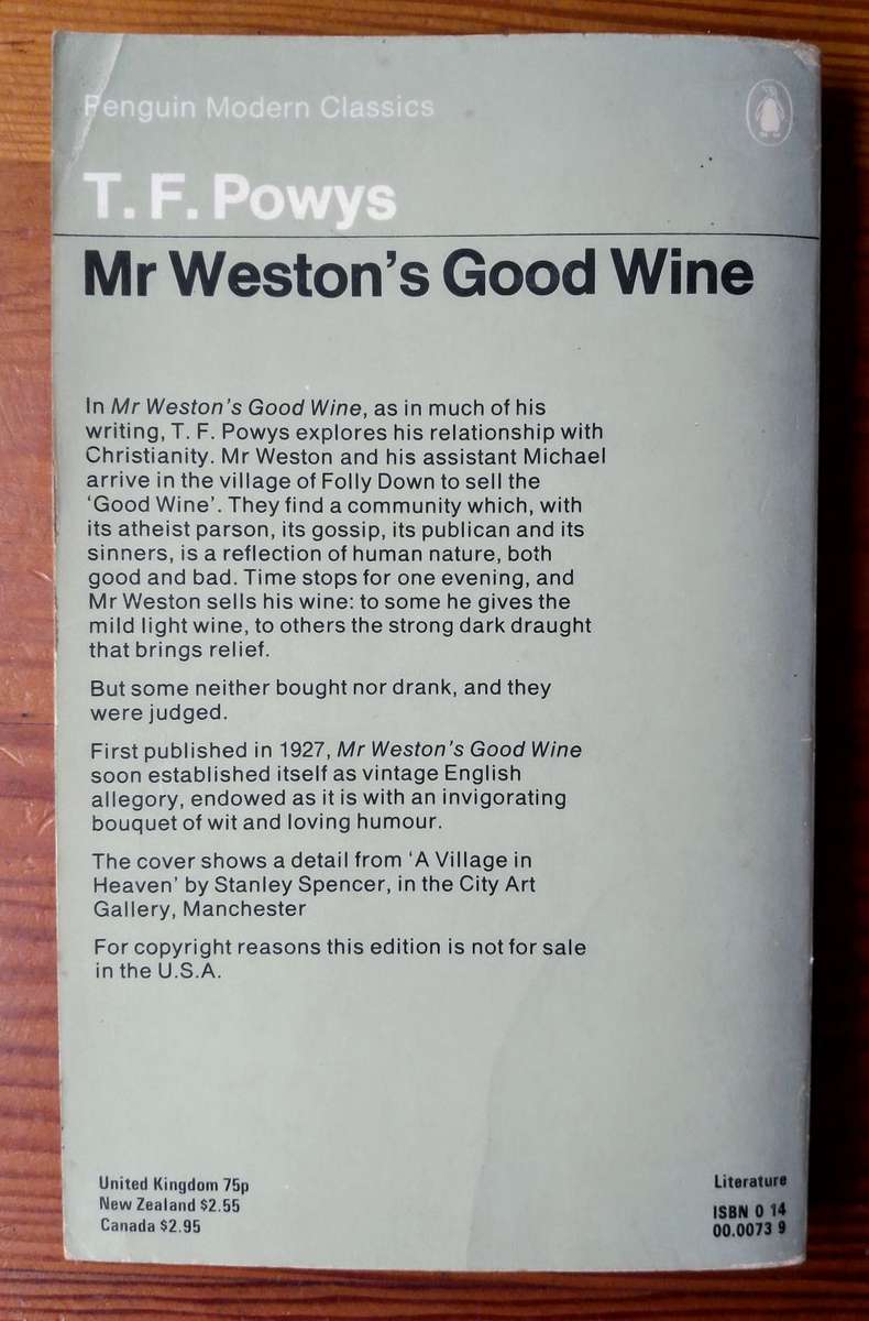 Mr Weston`s Good Wine by T.F. Powys