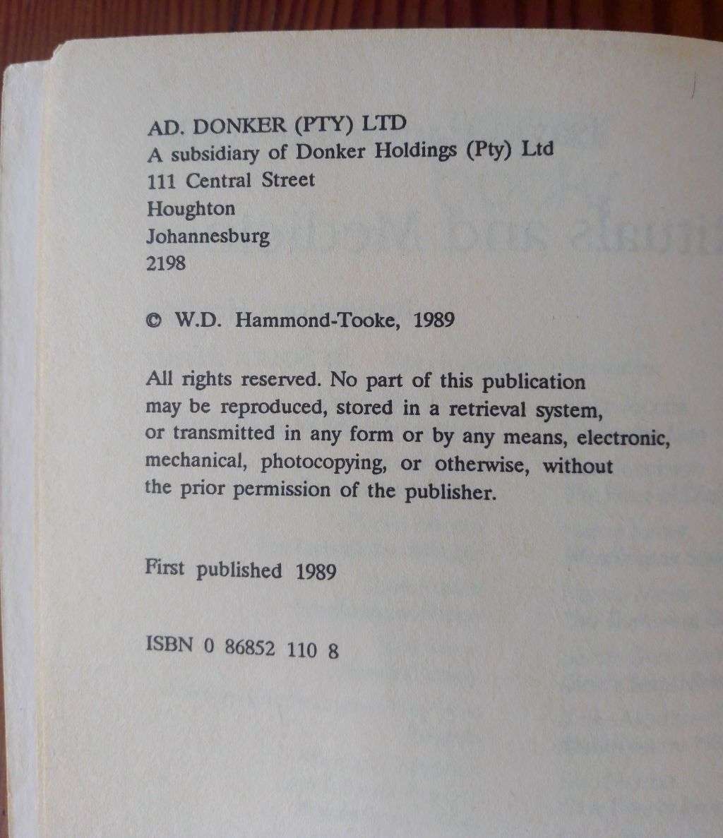 Rituals and Medicines by David Hammond-Tooke