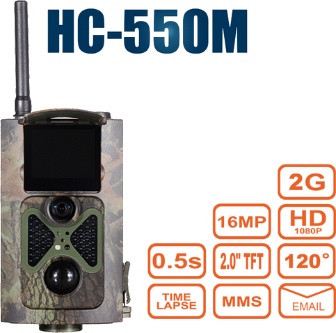 Hunting-Scouting-Trail camera with MMS & Email feature. White and Dark IR.