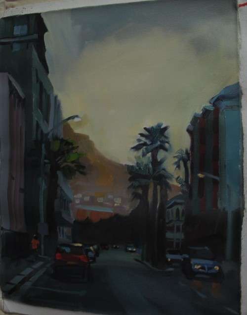 SHORT PERIOD SPECIAL - Dawn in the city - Oil - 51x41cm