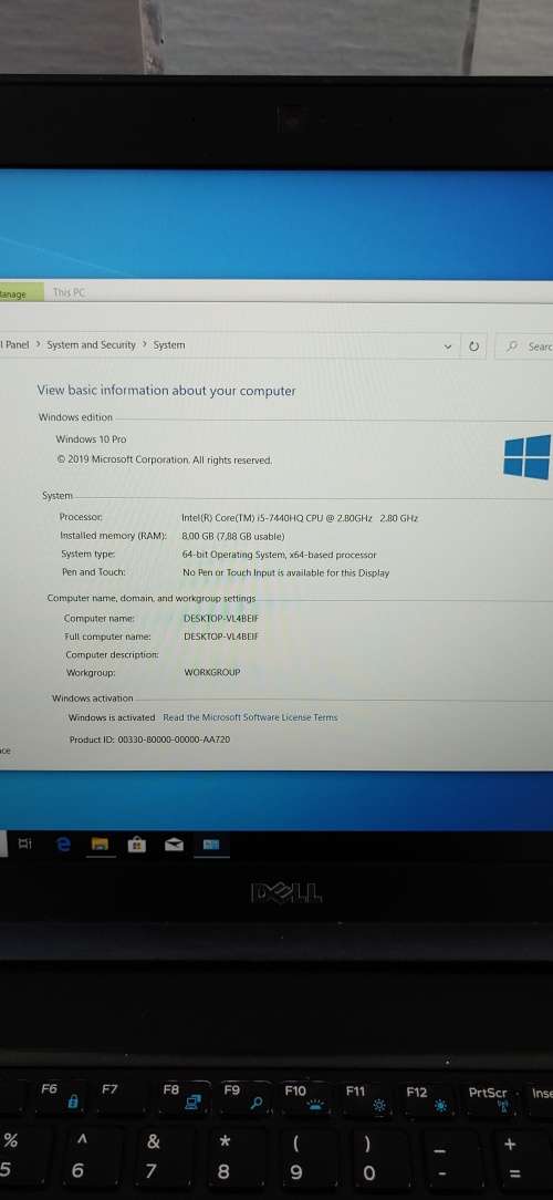 Dell Latitude 5580| Core i5 | 7th Gen | 128 SSD | 8GB Ram | 15.6" Full HD