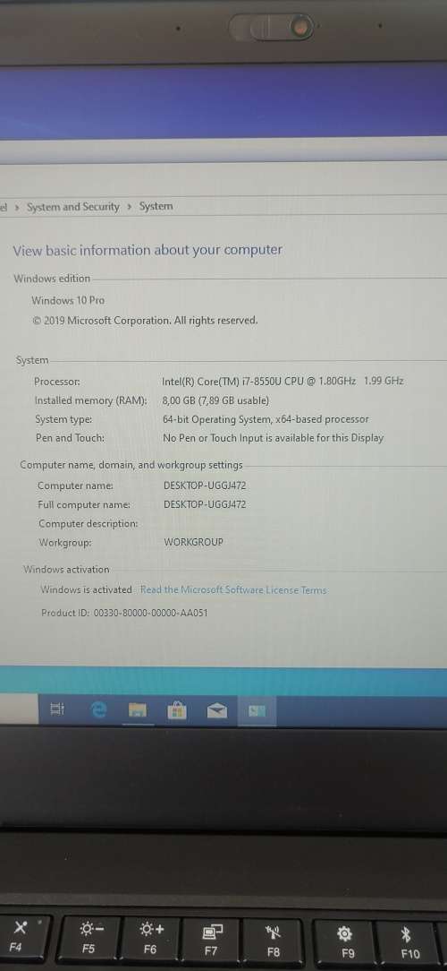 Lenovo Thinkpad T480 | Core i7 | 8th Generation | 8GB Ram | 256SSD Drive | 14" Full HD Display