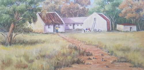 AT HOME WITH GUMS PAINTING BY FINCHAM