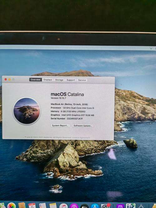 2018 Apple MacBook Air | 13` Retina Display | Core i5 | 128SSD | 8GB Ram | Grey