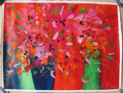 FLORAL OIL PAINTING -  BRIDGETTE ALLAN