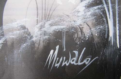 ELEPHANTS AT NIGHT - ACRYLIC PAINTING