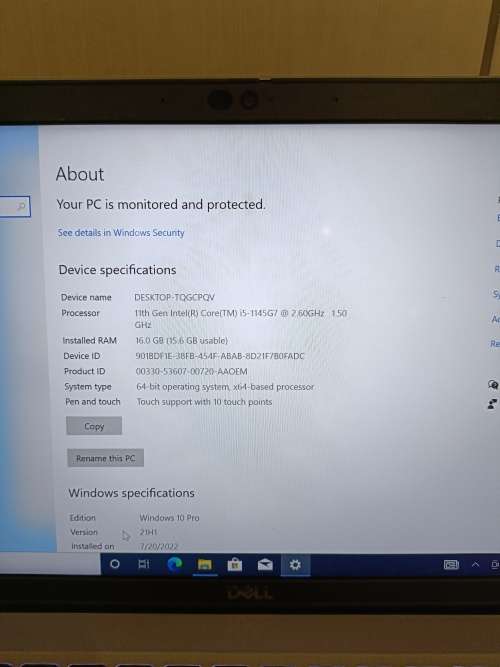 Dell Latitude 5420 |Core i5 |11th Gen |512SSD |16GB Ram |14" FHD Touch |Warranty |Free Shipping