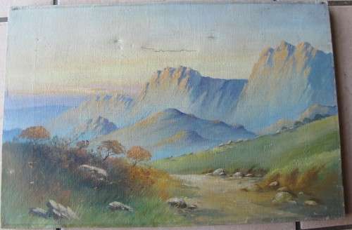 MOUNTAIN - OIL Painting ON CANVAS