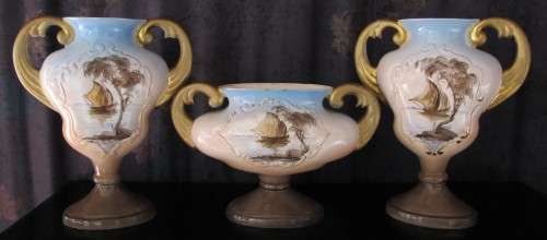 BOX SPECIAL - VINTAGE HAND PAINTED ITALY VASE`S